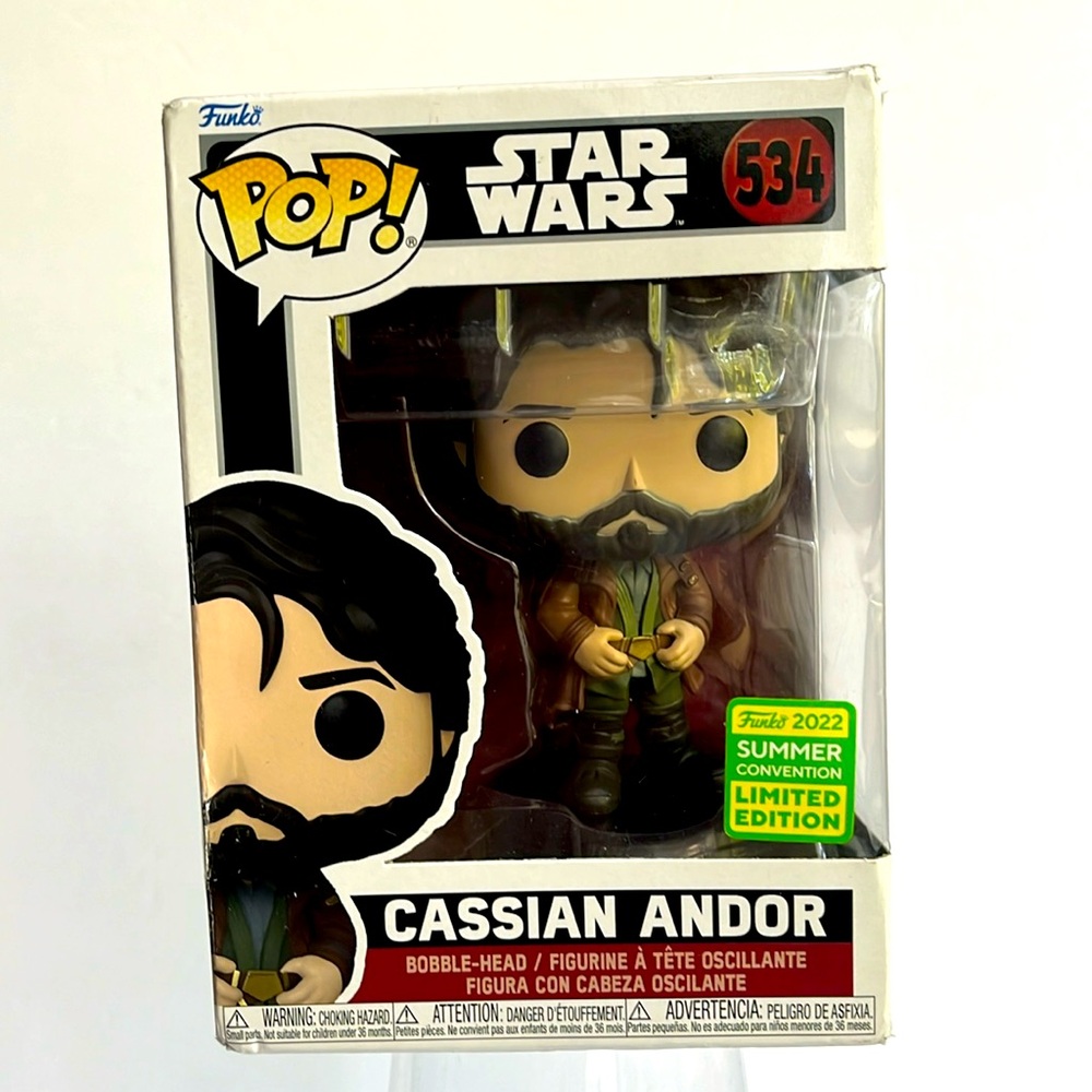 Cassian Andor Star Wars Funko Pop #534 2022 Limited Edition Summer Con Disney